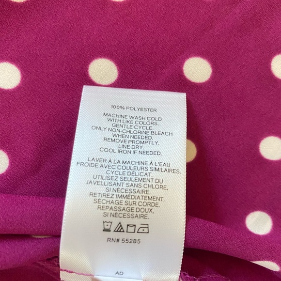 Express Purple polka dot button up - Picture 4 of 5